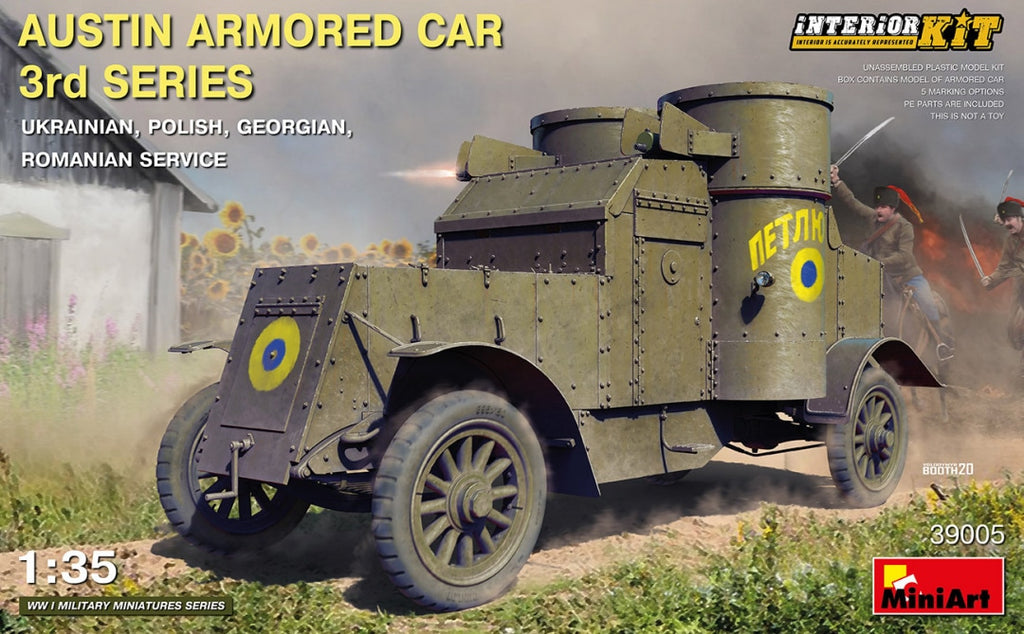 MiniArt 1/35 Austin Armored Car 3rd Series Ukrainian, Polish, Georgian, Romanian Service. Interior Kit (39005)