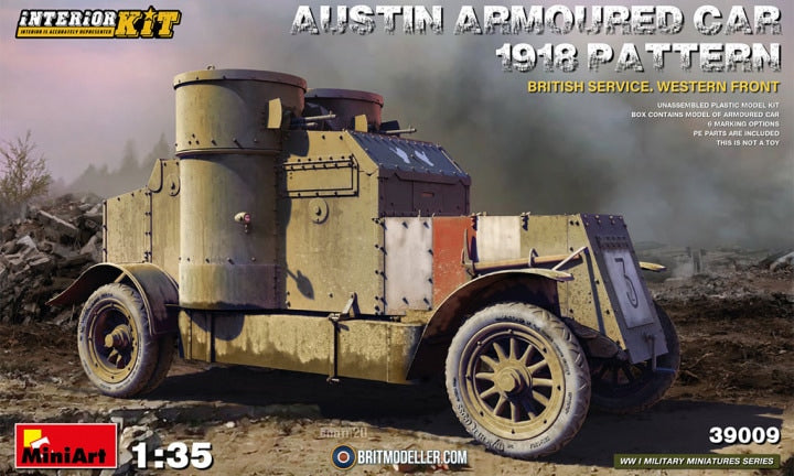 MiniArt 1/35 Austin Armoured Car 1918 Pattern British Service. Western Front - "Interior Kit" (39009)