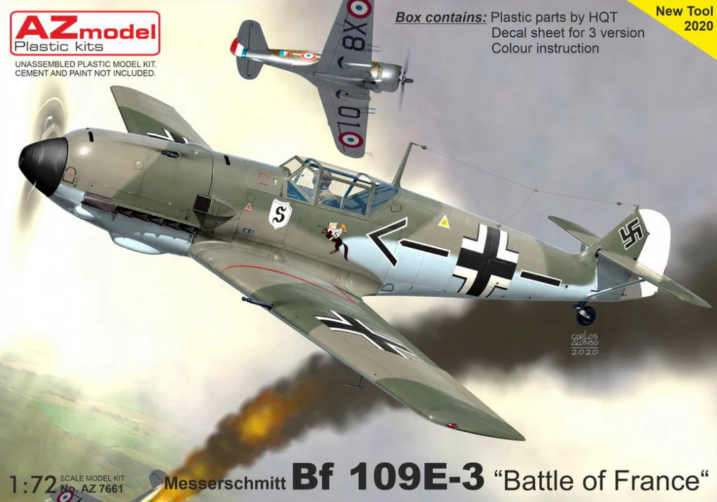 AZmodel 1/72 Messerschmitt Bf 109E-3 "Battle of France" (AZ7661) — New — image 1 of 2