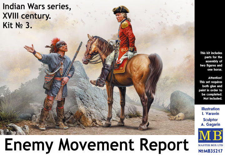 Master Box Ltd 1/35 Enemy Movement Report Indian Wars Series, XVIII century. Kit No. 3 (MB35217)
