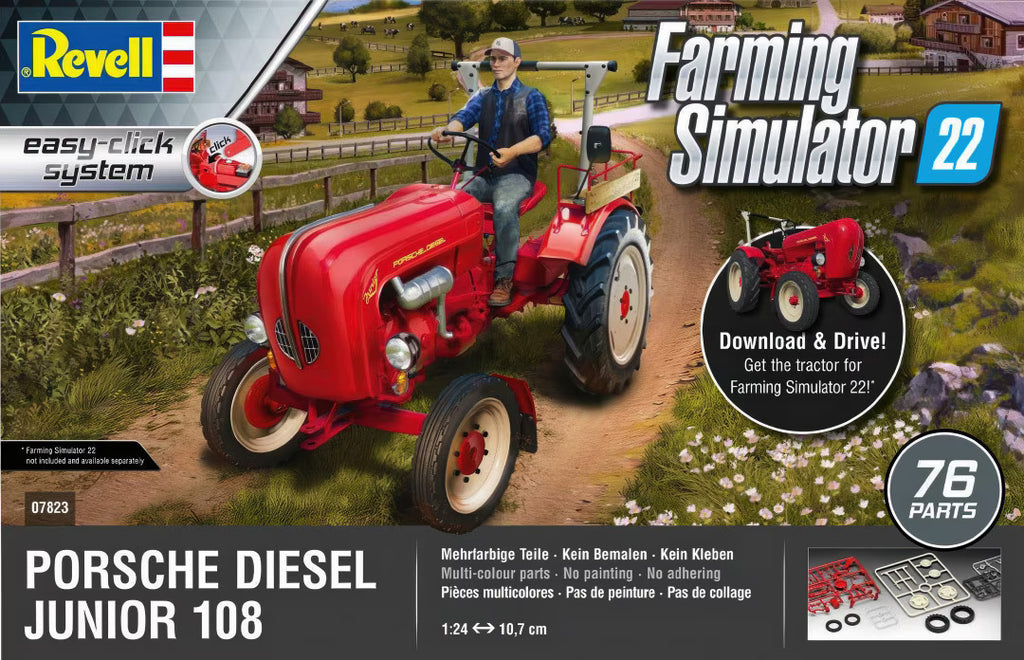 Revell 1/24  Porsche Diesel Junior 108 Get the tractor for Farming Simulator 22 (07823)