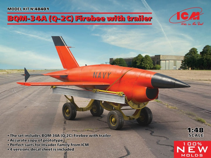 ICM 1/48 BQM-34A (Q-2C) Firebee with Trailer (48401)