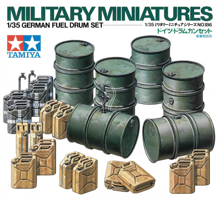 Tamiya 1/35 German Fuel Drum Set (35186)