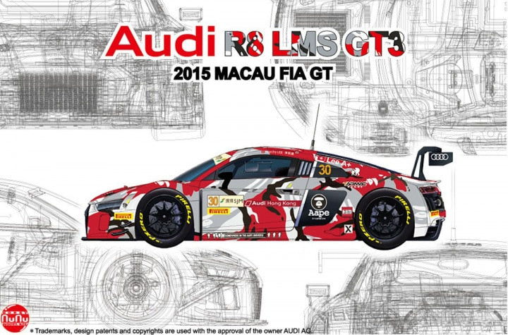 NuNu Model Kit 1/24 Audi R8 LMS GT3 Macau FIA GT World Cup Championship 2015 (PN24028)