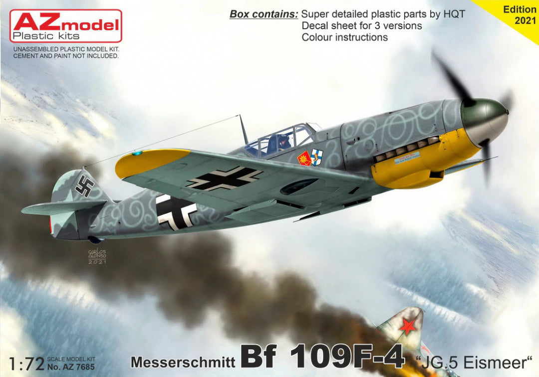 AZmodel 1/72 Messerschmitt Bf-109F-4 'JG 5 Eismeer' (AZ 7685)
