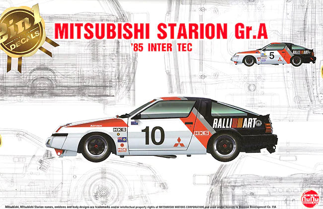 NuNu Model Kit 1/24 Mitsubishi Starion Gr.A 1985 Inter TEC in Fuji Speedway (PN24031)