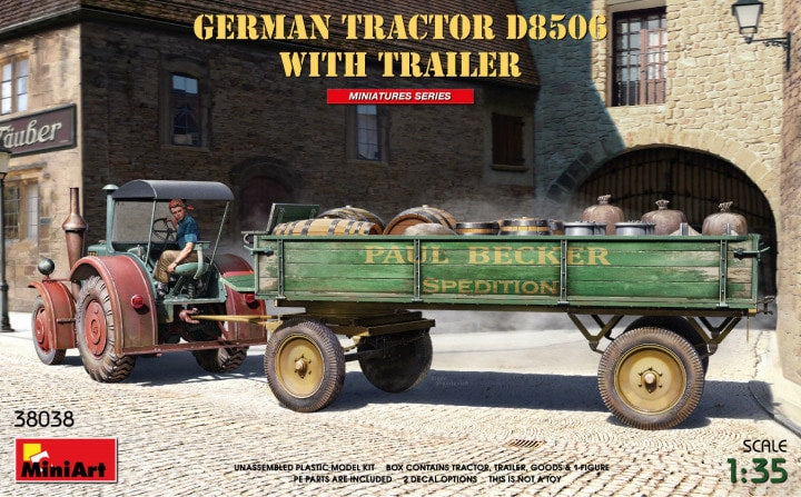 MiniArt 1/35 German Tractor D8506 with trailer (38038)