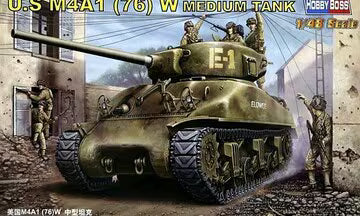 HobbyBoss 1/48 U.S. M4A1 (76) W Medium Tank (84801)