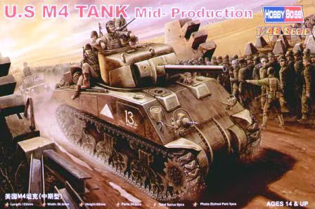 HobbyBoss 1/48 U.S. M4 Tank Mid- Production (84802)