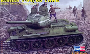 HobbyBoss 1/48 Russian T-34/85 Tank (Model 1944 Flattened turret) (84807)