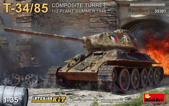 MiniArt 1/35 T-34/85 Composite Turret 112 Plant. Summer 1944 INTERIOR KIT (35301)