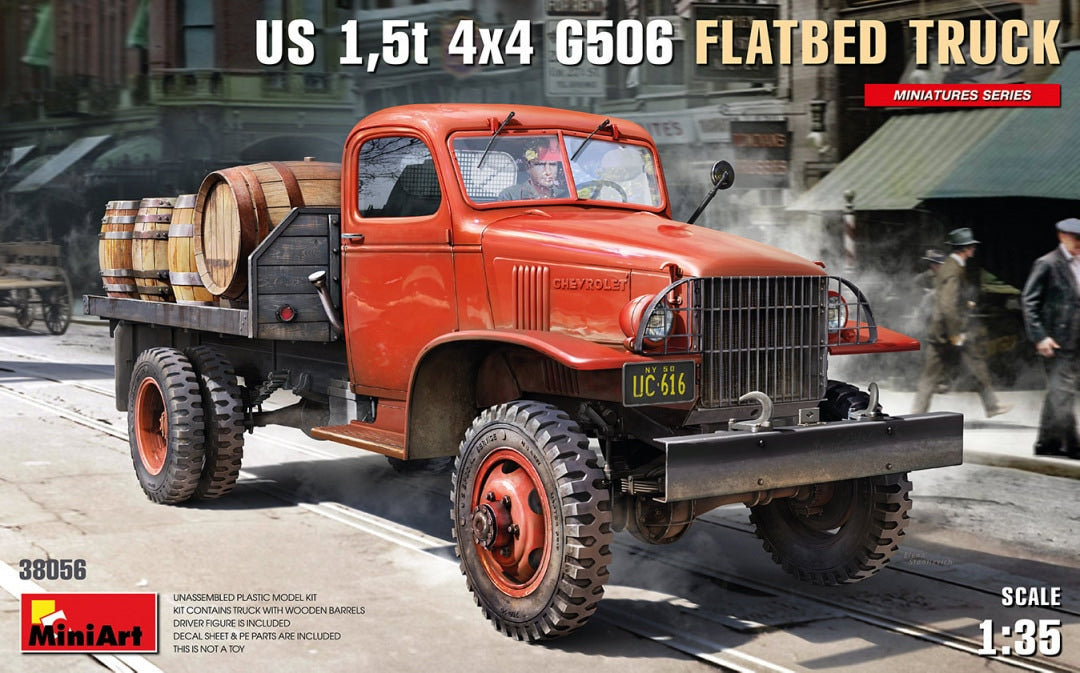 MiniArt 1/35 US 1,5t 4x4 G506 Flatbed Truck (38056)