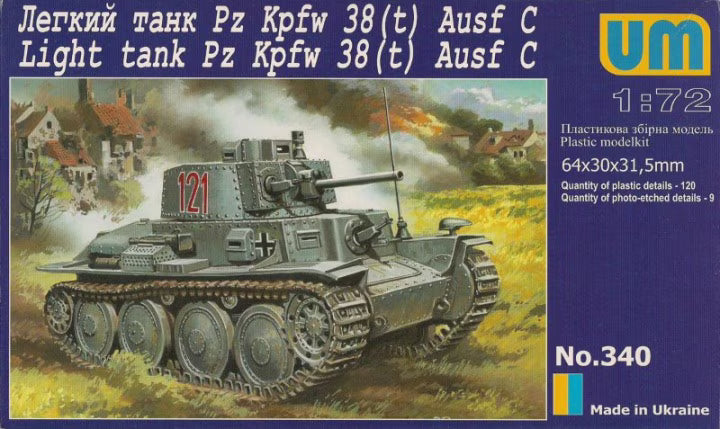 UM 1/72 light tank Pz.Kpfw. 38(t) Ausf. C (340)