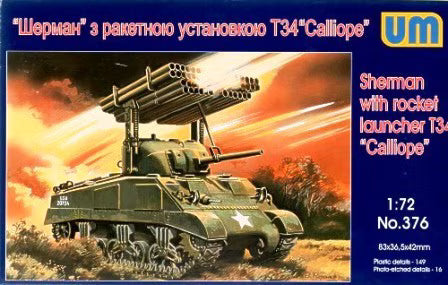 UM 1/72 Sherman with rocket launcher T-34 Calliope (376)