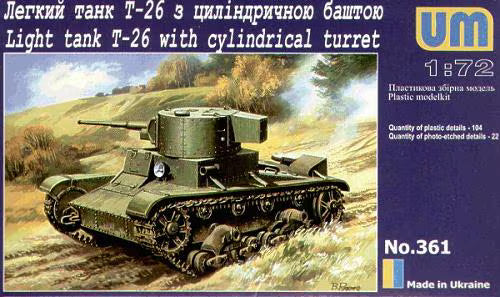 UM 1/72 Light tank T-26 with cylindrical turret (361)