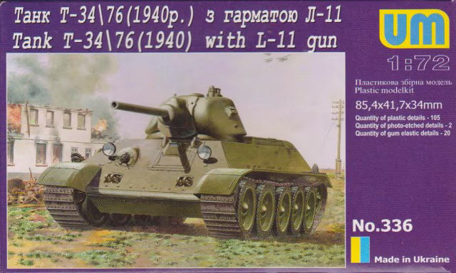 UM 1/72 Tank T-34/76(1940) with L-11 gun (336)