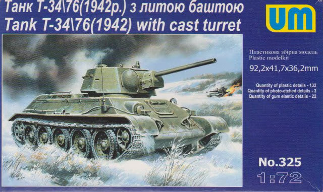 UM 1/72 Tank T-34\76(1942) with cast turret (325)