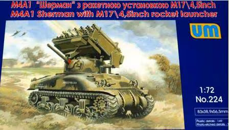 UM 1/72 M4A1 Sherman with M17/4,5inch rocket launcher (224)
