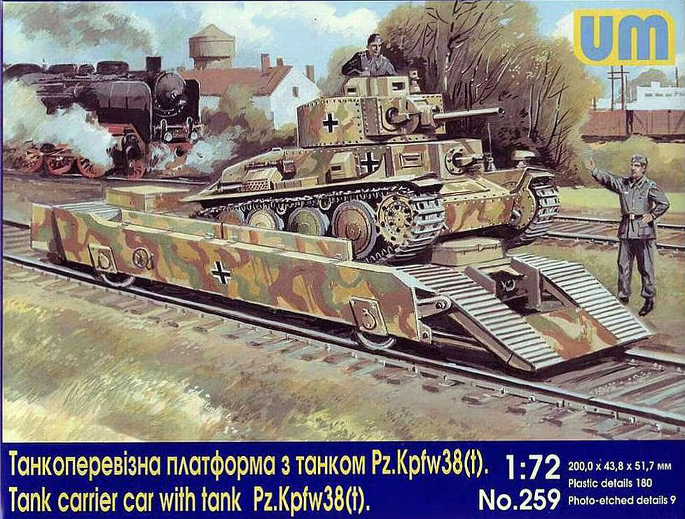 UM 1/72 Tank Carrier Car with Pz.Kpfw. 38(t) (259)
