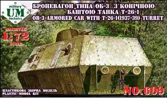 UM Models 1/72 OB-3 Armored Car with T-26-1(1937-39) turret (609)