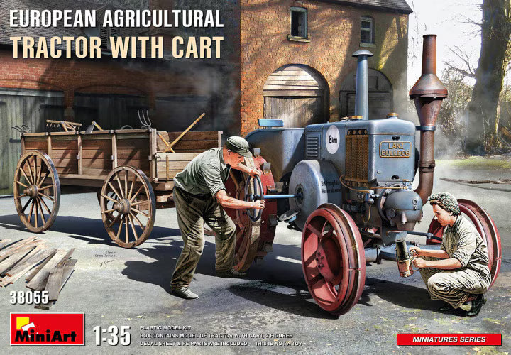 MiniArt 1/35 European Agricultural Tractor with Cart (38055)