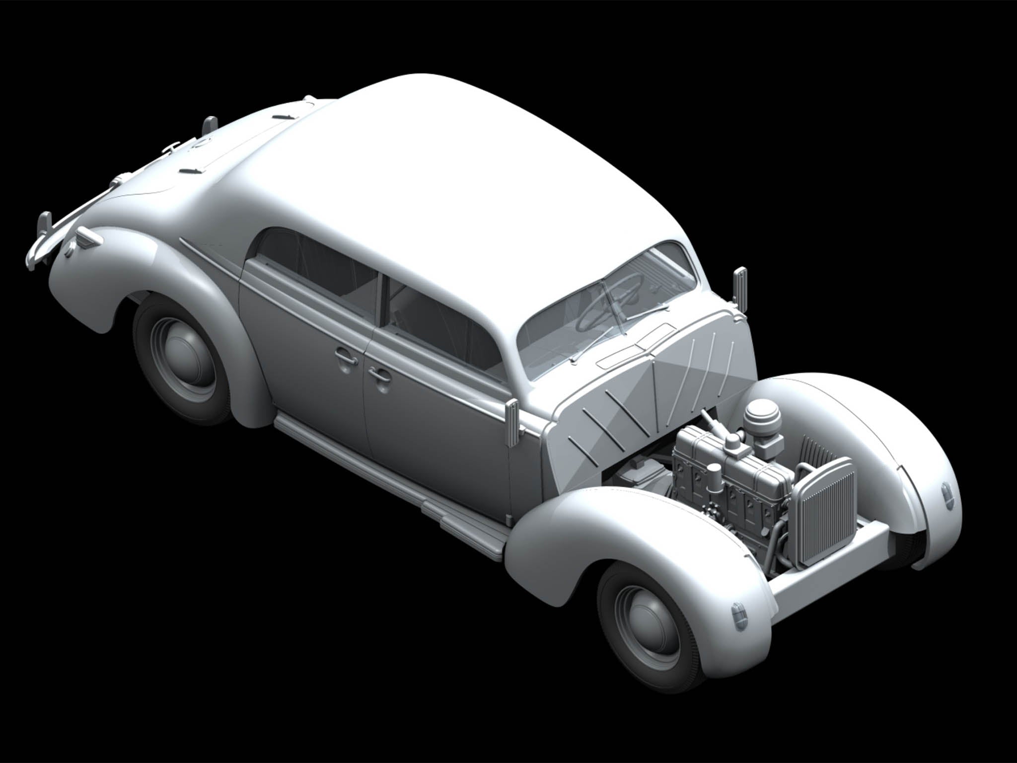 ICM 1/24 Admiral Saloon WWII German Passenger Car (24023)
