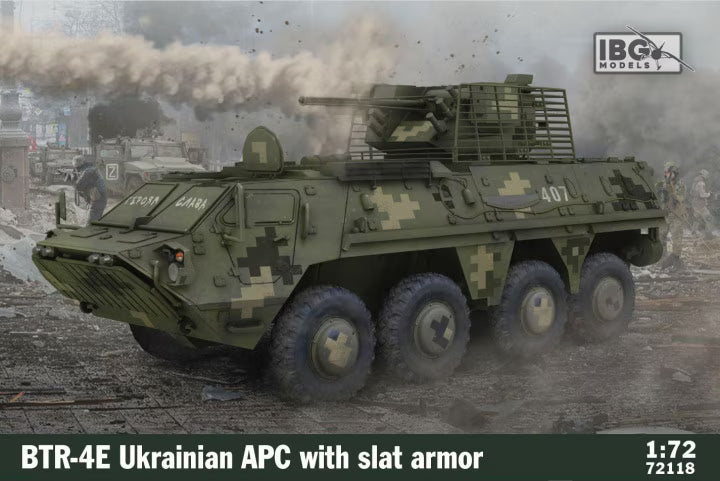 IBG 1/72 Ukrainian APC BTR-4E with slat armor (72118)