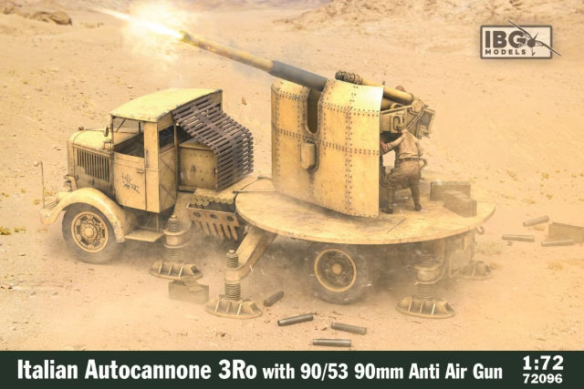 IBG 1/72 Italian Autocannone 3Ro with 90/53 90mm Anti Air Gun (72096)
