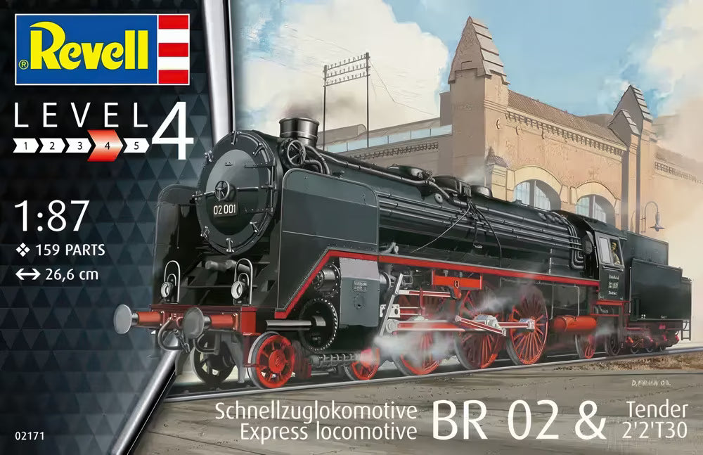 Revell 1/87 Schnellzuglokomotive BR 02 & Tender 2'2'T30 (02171)