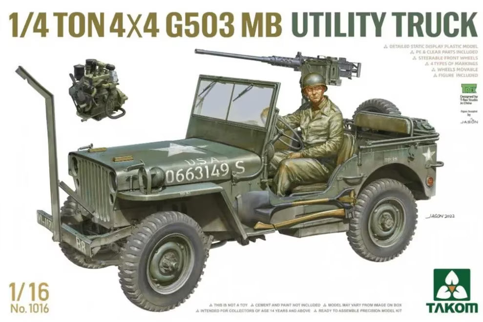 Takom 1/16 ¼-ton 4×4 G503 MB Utility Truck (1016)