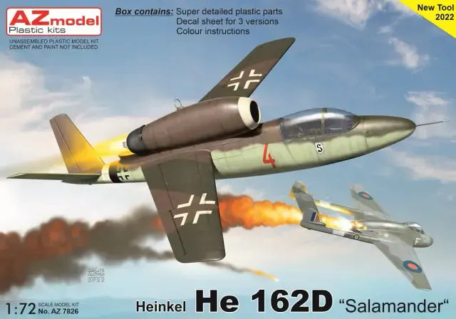 AZmodel 1/72 Heinkel He 162D “Salamander” (AZ 7826)