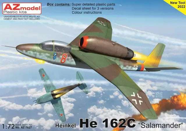 AZmodel 1/72 Heinkel He 162C "Salamander" (AZ 7827) — New — image 1 of 2