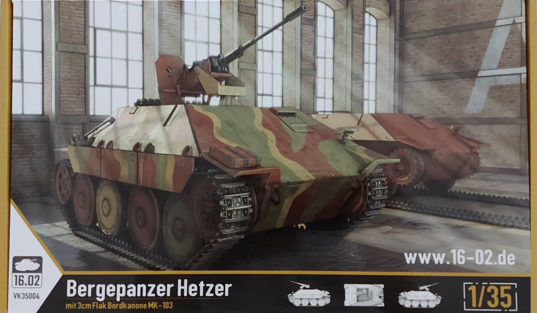 16.02 1/35  Bergepanzer Hetzer mit 3cm Flak Bordkanone MK-103 (VK35004)