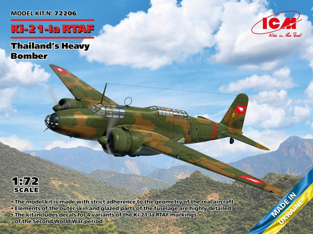 ICM 1/72  Ki-21-Ia RTAF Thailand's Heavy Bomber (72206)