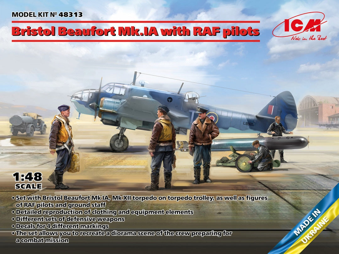 ICM 1/48  Bristol Beaufort Mk.IA with RAF pilot (48313)
