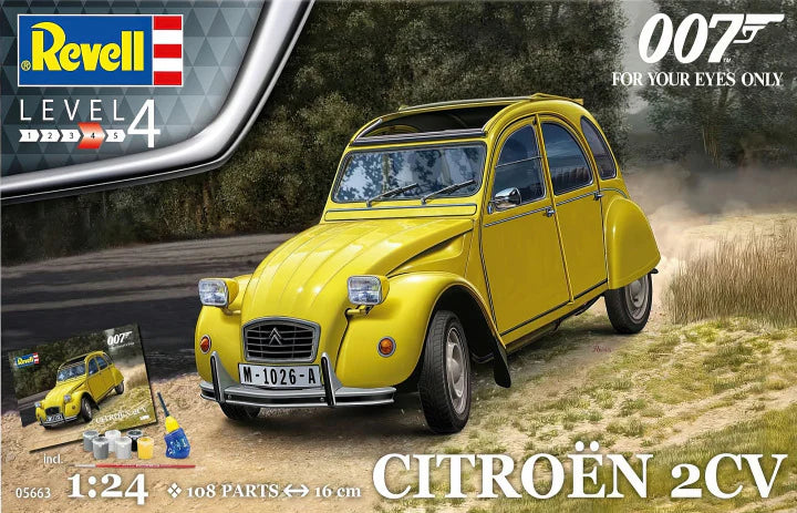 Revell 1/24 Starter Gift Set Citroen 2CV 007 For Your Eyes Only (05663)