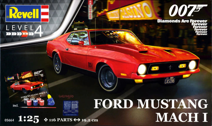 Revell 1/24 Starter Gift Set Ford Mustang Mach I 007 Diamonds Are Forever (05664)