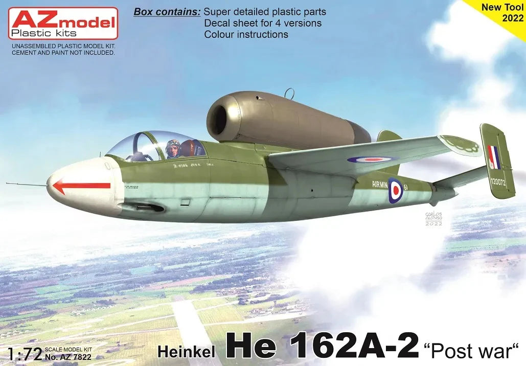 AZmodel 1/72 Heinkel He 162A-2 "Post war" (AZ 7822)
