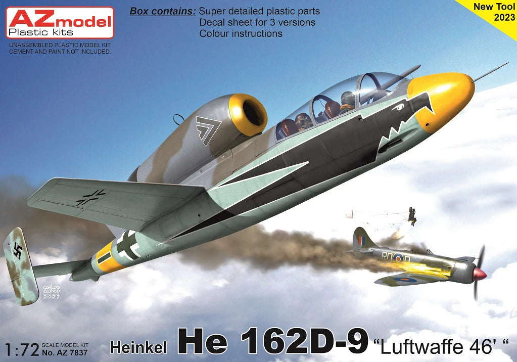 AZmodel 1/72 Heinkel He 162D-9 "Luftwaffe 46" (AZ 7837)