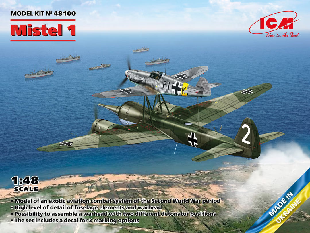 ICM 1/48 Mistel 1 WWII German Composite Aircraft (48100)