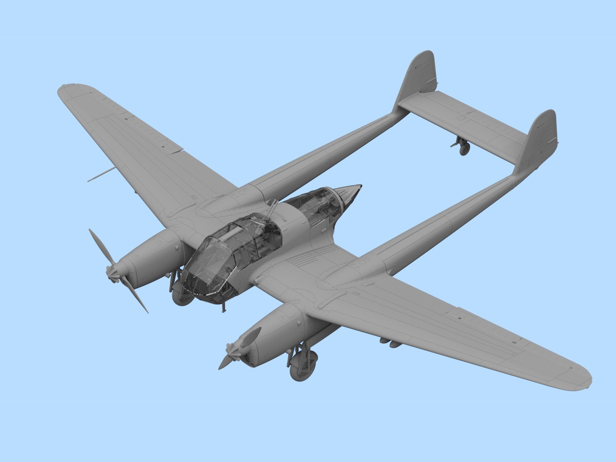 ICM 1/72 Fw 189A-2 WWII German Reconnaissance Plane (72292)