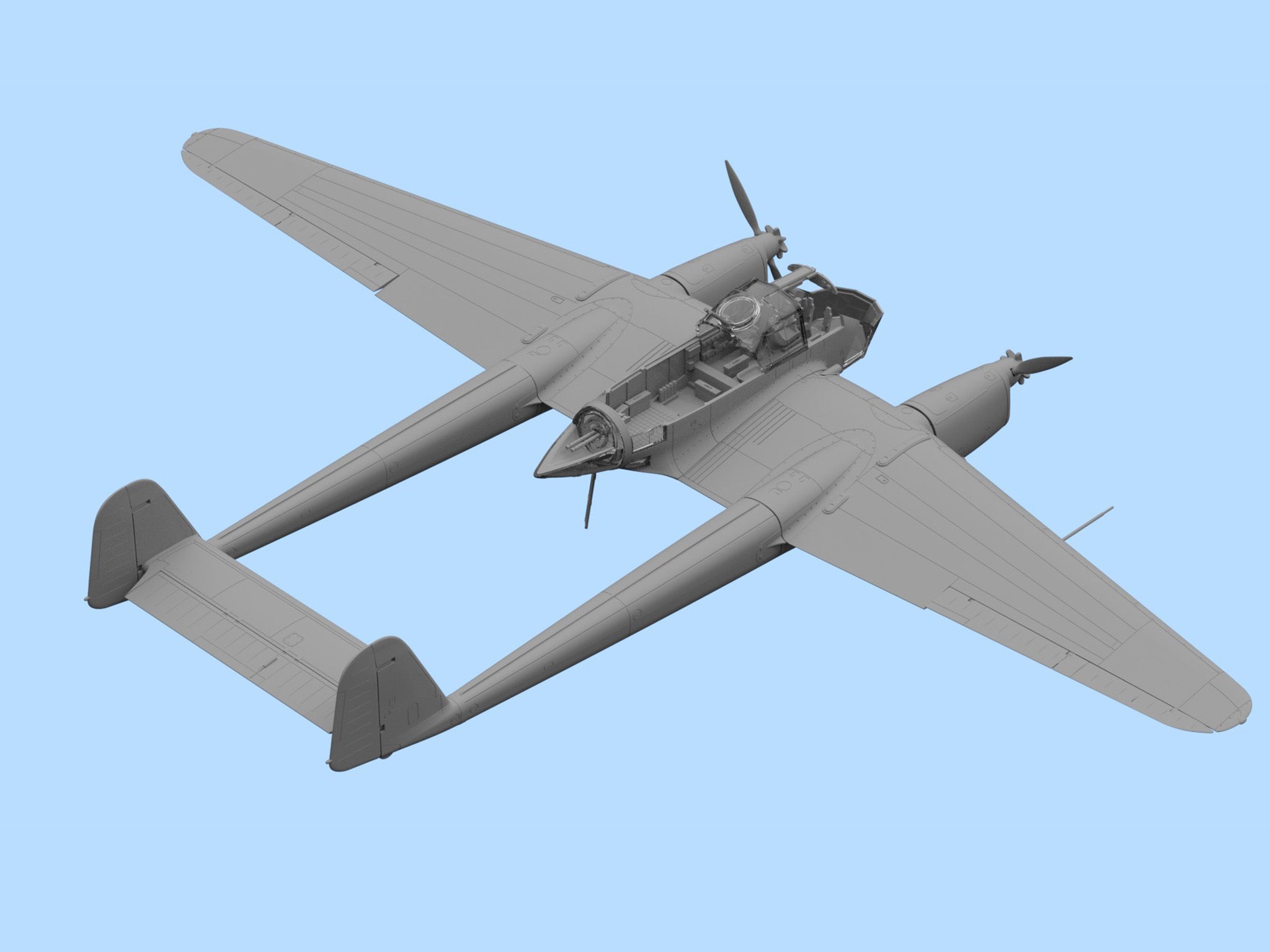 ICM 1/72 Fw 189A-2 WWII German Reconnaissance Plane (72292)