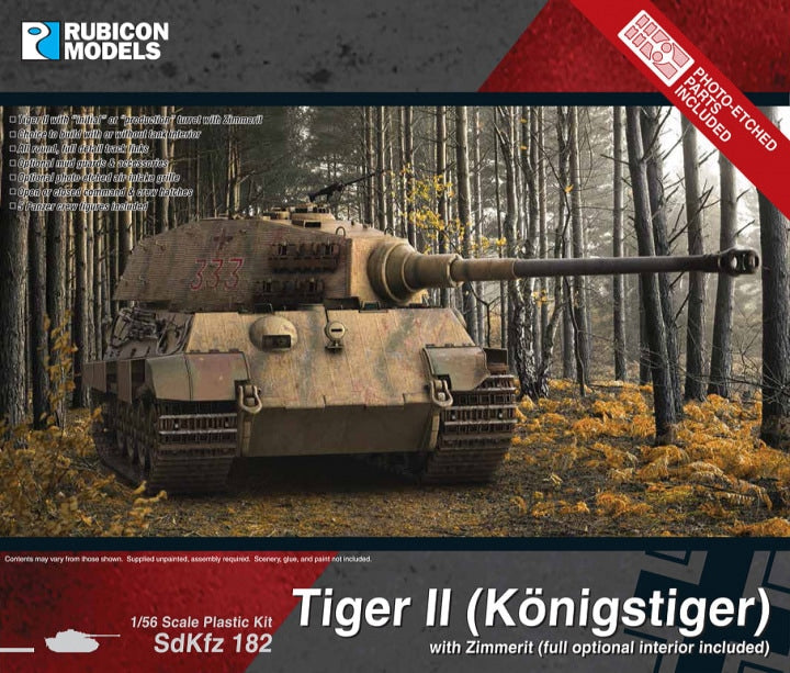 Rubicon Models 1/56 Tiger II (Königstiger) with Zimmerit (full optional Interior included) (280100)