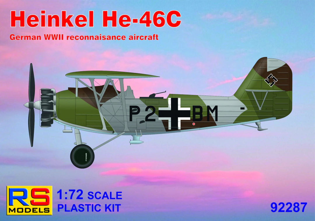 RS Models 1/72  Heinkel He 46C German WWII Reconnaisance Aircraft (92287)