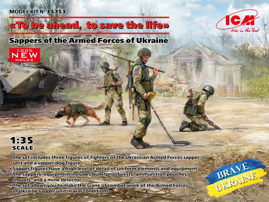 ICM 1/35 Brave Ukraine To Be Ahead, to save the life' Sappers Of The Armed Forces Of Ukraine (35753)