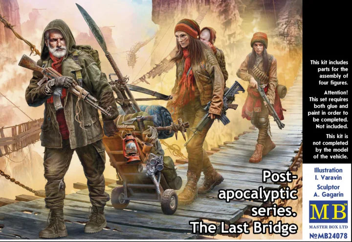 Master Box Ltd 1/24 Post-apocalyptic series. The Last Bridge (3 figs) (MB24078)