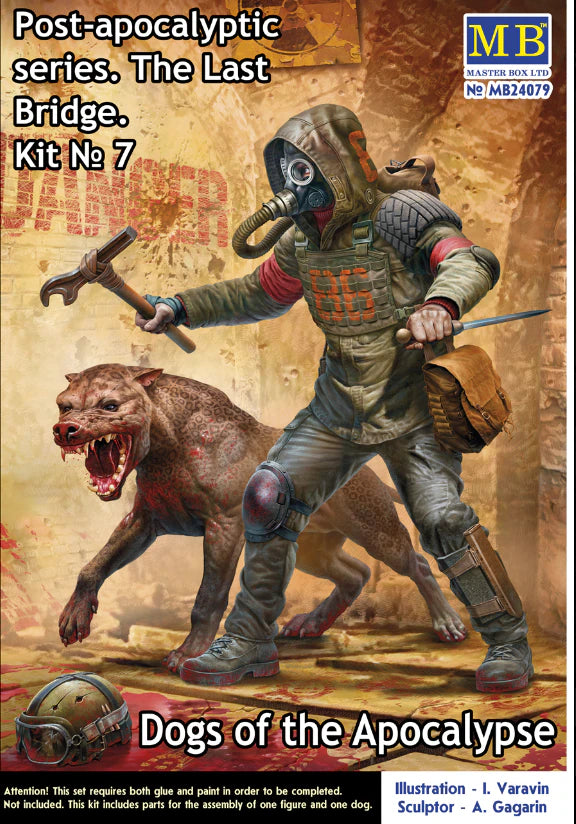 Master Box Ltd 1/24 Post-apocalyptic series. The Last Bridge. Kit No 7. Dogs of the Apocalypse (MB24079)