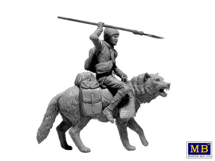 Master Box Ltd 1/24 Post-apocalyptic series. The Last Bridge. Kit No 8. Clan of Wolves (MB24086)