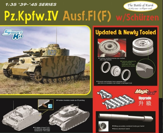 Dragon 1/35  Pz.Kpfw.IV Ausf.F1(F) w/Schurzen The Battle of Kursk 1943 (6975)