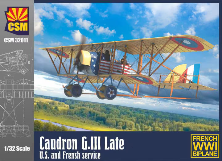 Copper State Models (CSM) 1/32 Caudron G.III late U.S. and French service (CSM32011)